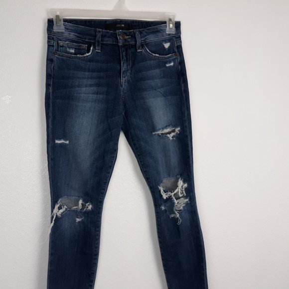 Joe's Jeans Women's Skinny Ankle Jeans Size 27 Distressed Keagan Wash Mid Rise - Picture 2 of 16